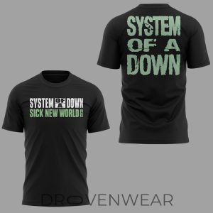 Limited Edition System Of A Down Sick New World Tshirt by Drovenwear.com