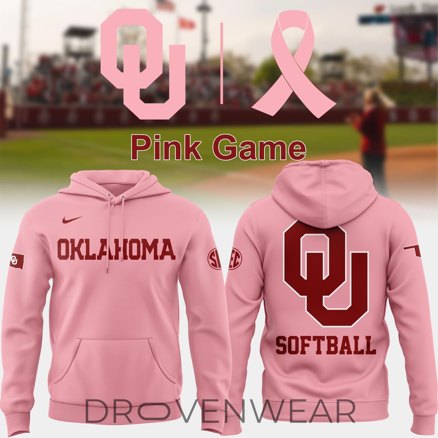 Limited edition Hoodie Pink for fans Oklahoma Sooners softball! Limited edition Hoodie Pink for fans Oklahoma Sooners softball!