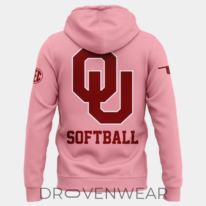Limited edition Hoodie Pink for fans Oklahoma Sooners softball! - Image 3
