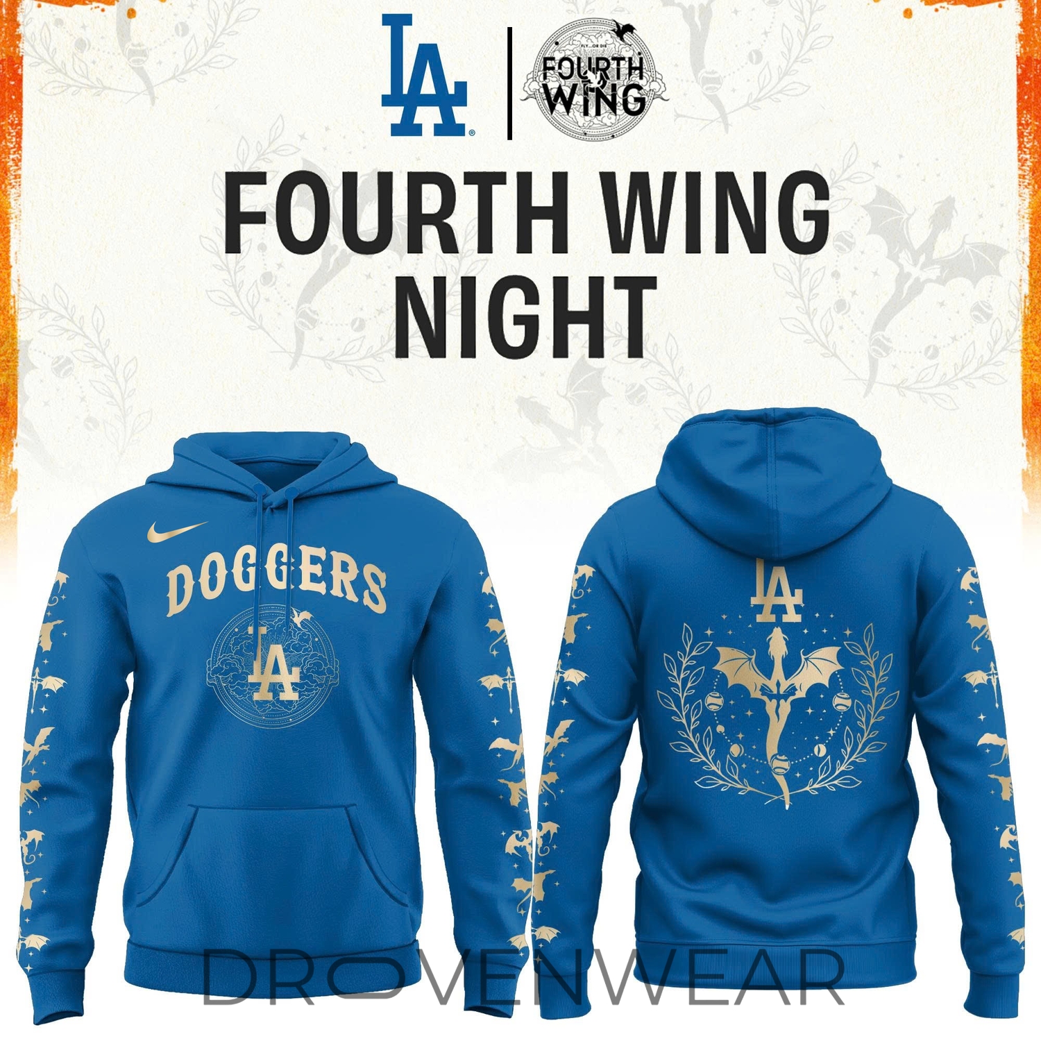 Los Angeles Dodgers Fourth Wings Night Limited Edition Hoodie| Cap | Jogger Los Angeles Dodgers Fourth Wings Night Limited Edition Hoodie| Cap | Jogger