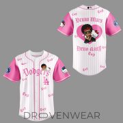 Los Angeles Dodgers x BRUNO MARS x HELLO KITTY Pink Jersey | Jogger | Cap - Image 2