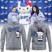 Los Angeles Dodgers x Hello Kitty Night Gray Hoodie Limited Edition