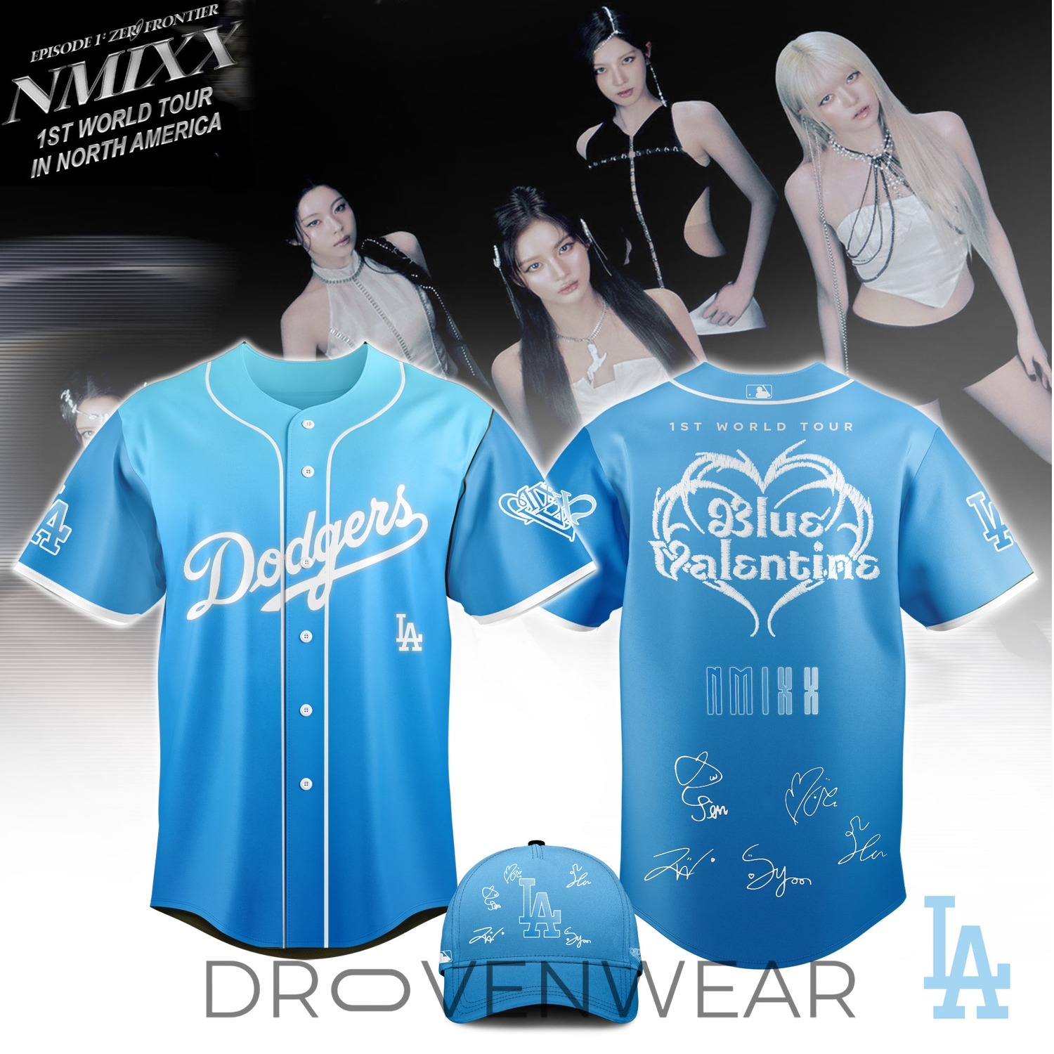 Los Angeles Dodgers x Nmixx Blue Valentine Album 1st World Tour 2026 Jersey Limited Edition Los Angeles Dodgers x Nmixx Blue Valentine Album 1st World Tour 2026 Jersey Limited Edition