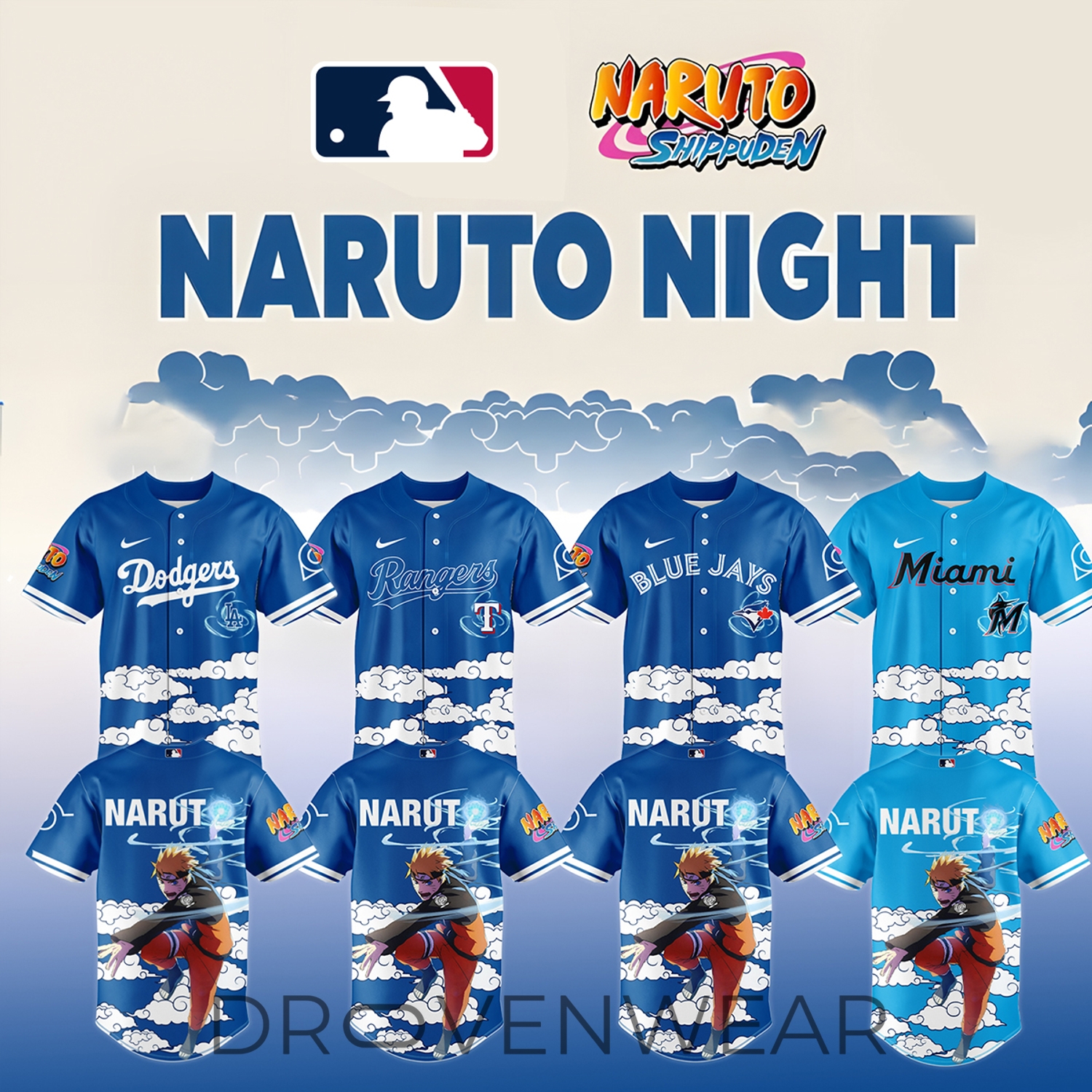 MLB ALL TEAM x Naruto Limited Jersey MLB ALL TEAM x Naruto Limited Jersey