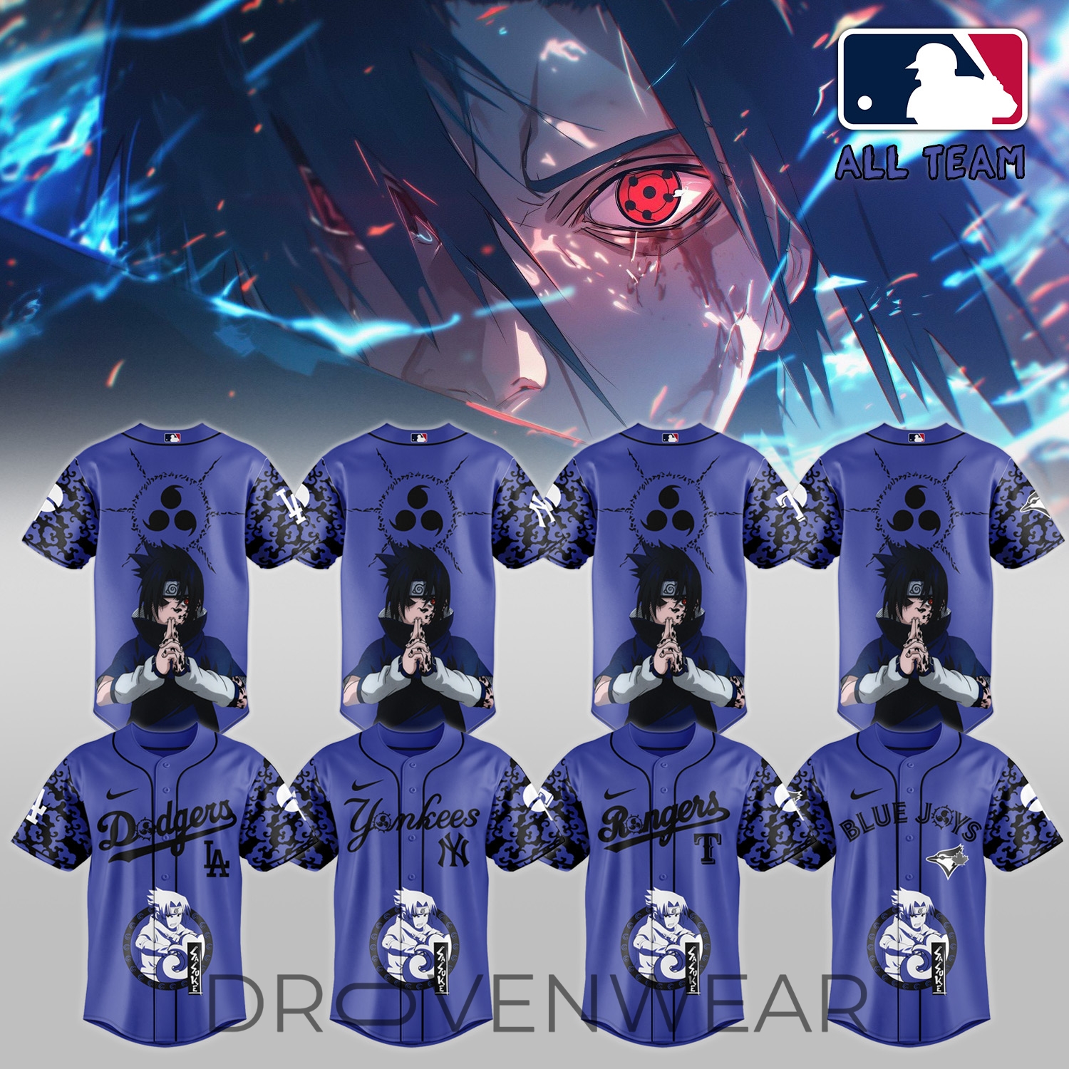 MLB ALL TEAM x Naruto “Sasuke” Limited Jersey V2 MLB ALL TEAM x Naruto “Sasuke” Limited Jersey V2