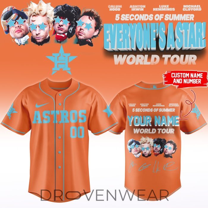 MLB All Team x 5 Seconds of Summer “EVERYONE’S A STAR! World Tour” 2026 Limited Edition Signature – Jersey 1 (Custom Name x Custom Number) - Image 5