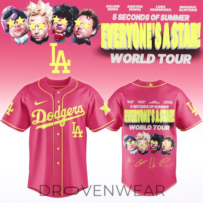 MLB All Team x 5 Seconds of Summer “EVERYONE’S A STAR! World Tour” 2026 Limited Edition Signature – Jersey 2 - Image 2