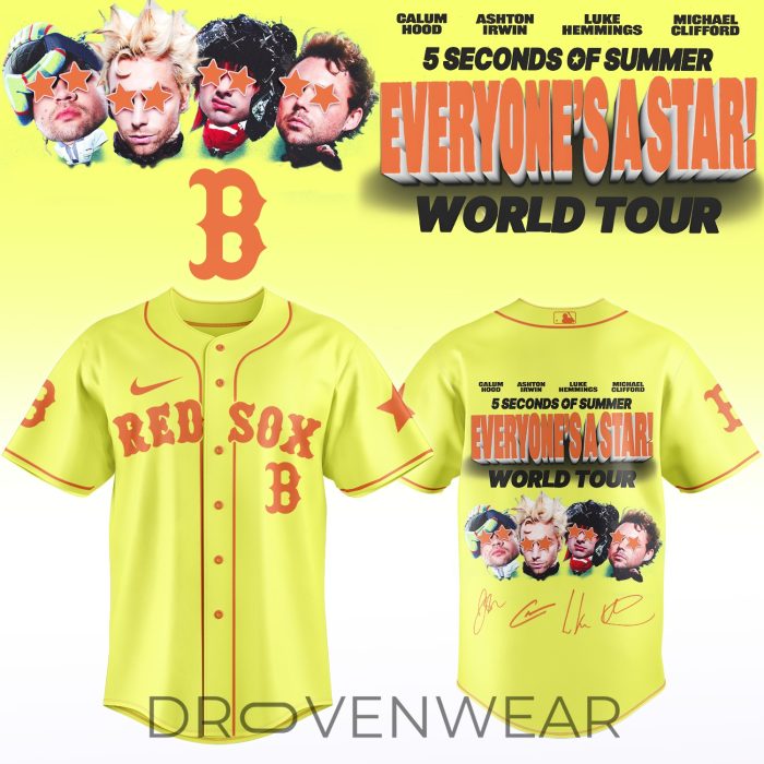 MLB All Team x 5 Seconds of Summer “EVERYONE’S A STAR! World Tour” 2026 Limited Edition Signature – Jersey 5 - Image 4