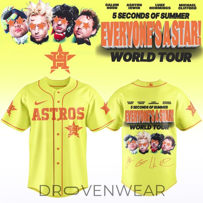 MLB All Team x 5 Seconds of Summer “EVERYONE’S A STAR! World Tour” 2026 Limited Edition Signature – Jersey 5 - Image 5