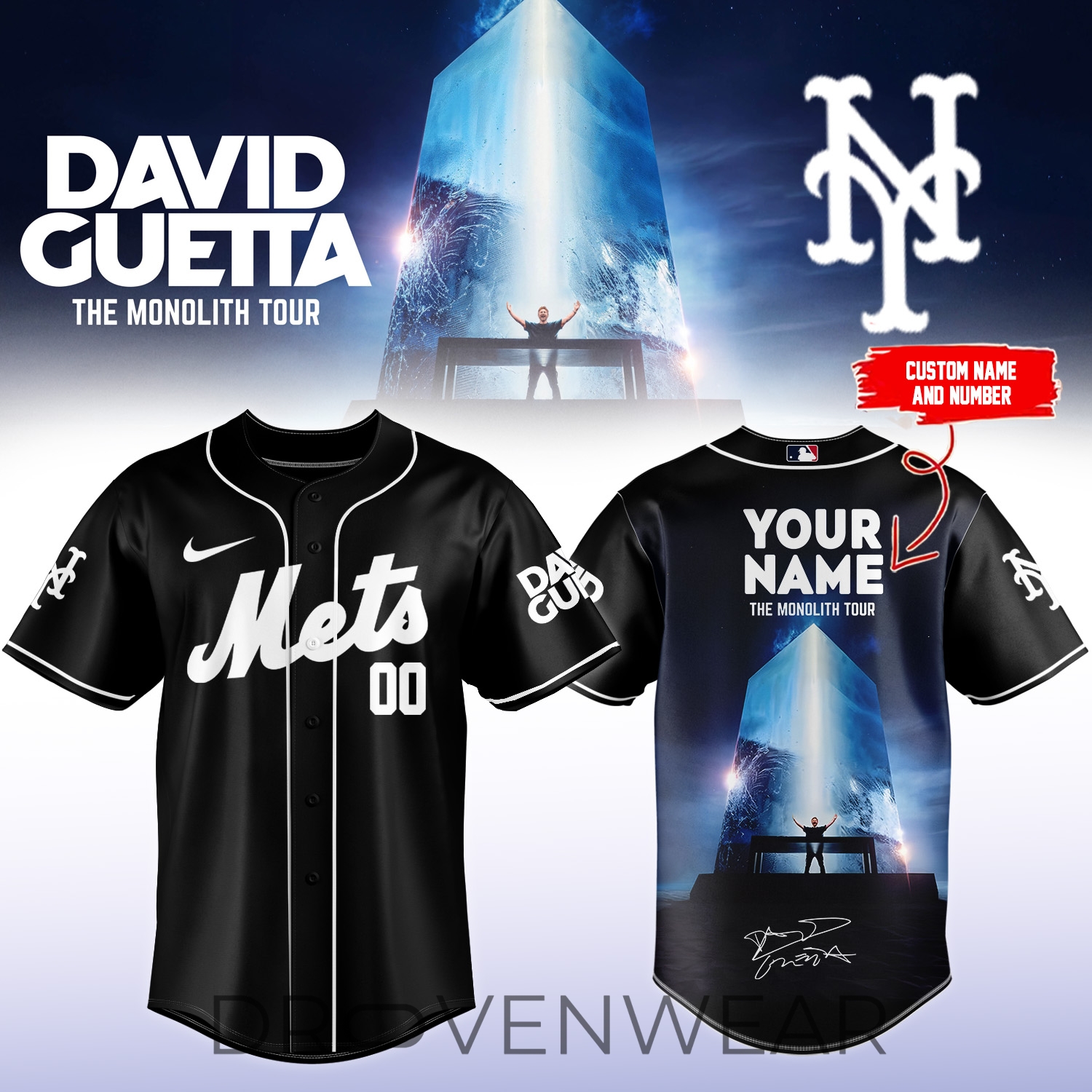 MLB All Team x David Guetta The Monolith Tour 2026 Limited Edition – Custom Jersey 1 MLB All Team x David Guetta The Monolith Tour 2026 Limited Edition – Custom Jersey 1