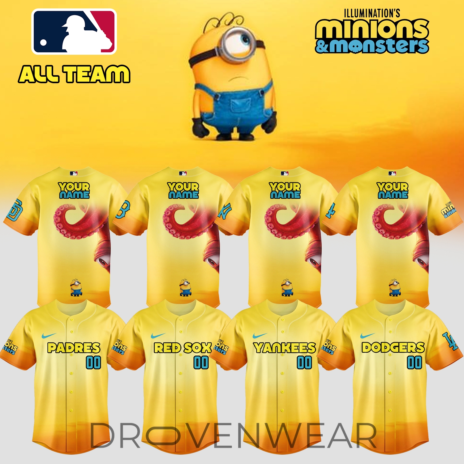 MLB All Team x “Minions & Monsters” 2026 Limited Edition – Jersey (Custom Name&Custom Number) MLB All Team x “Minions & Monsters” 2026 Limited Edition – Jersey (Custom Name&Custom Number)