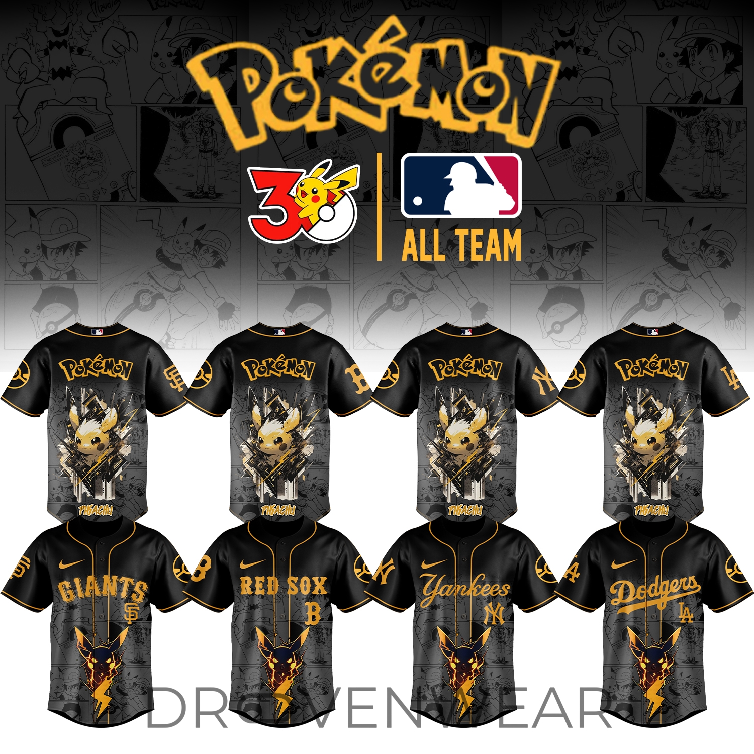 MLB All Team x “Pokémon 30th Anniversary” 2026 Limited Edition – Jersey 1 MLB All Team x “Pokémon 30th Anniversary” 2026 Limited Edition – Jersey 1