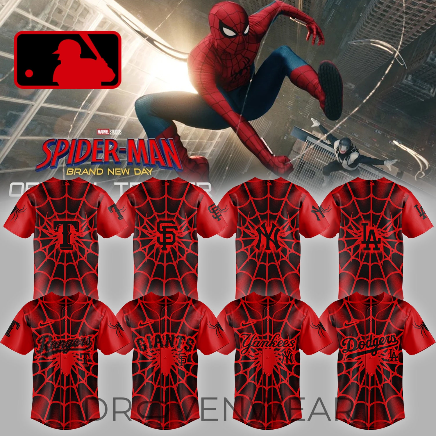 MLB All Team x Spider Man: Brand New Day Jersey MLB All Team x Spider Man: Brand New Day Jersey