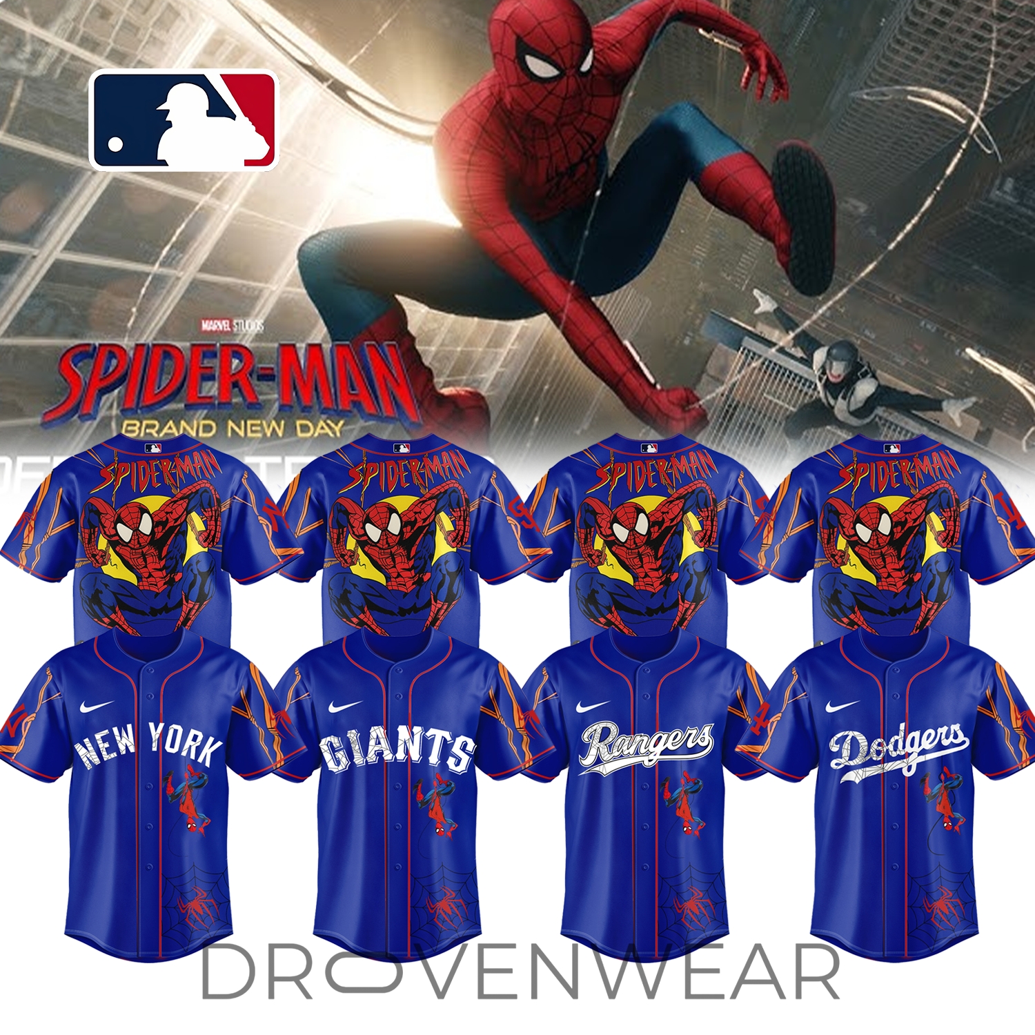 MLB All Team x Spider Man: Brand New Day Jersey MLB All Team x Spider Man: Brand New Day Jersey