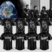 MLB All Teams The Neighbourhood World Tour Autographed Style Black Jersey