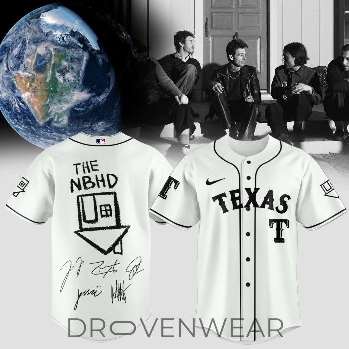 MLB All Teams The Neighbourhood World Tour Autographed Style White Jersey - Image 2