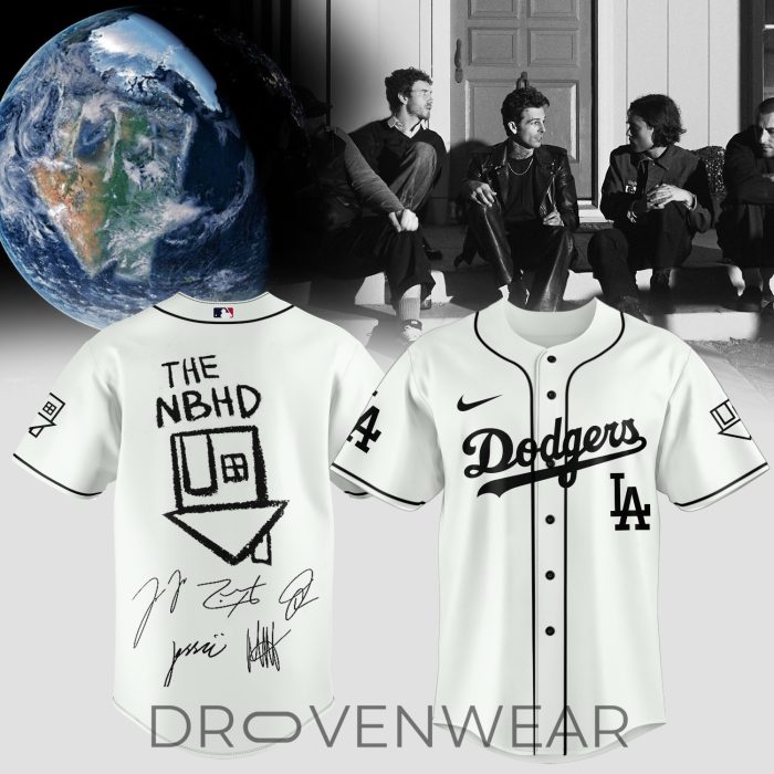 MLB All Teams The Neighbourhood World Tour Autographed Style White Jersey - Image 5