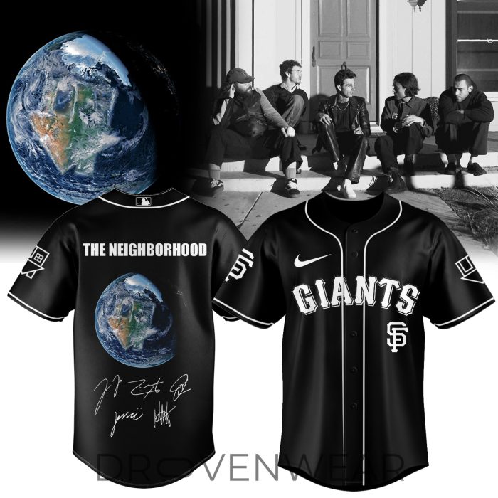 MLB All Teams The Neighbourhood World Tour Collector Style Black Jersey V3 - Image 5