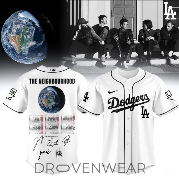 MLB All Teams The Neighbourhood World Tour Signature Style White Jersey V2 - Image 4