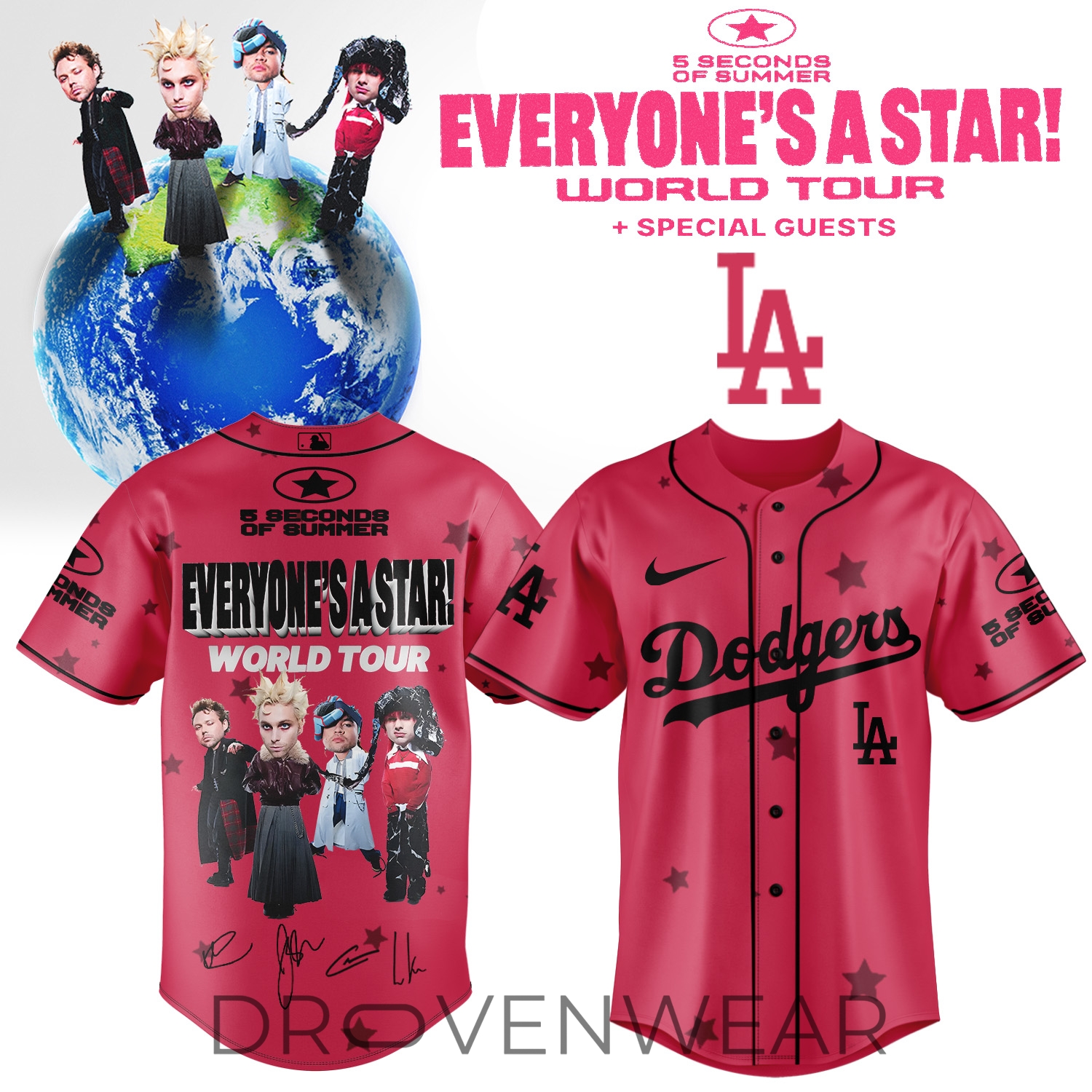 MLB All Teams x 5SOS Everyone’s A Star! World Tour Jersey MLB All Teams x 5SOS Everyone’s A Star! World Tour Jersey