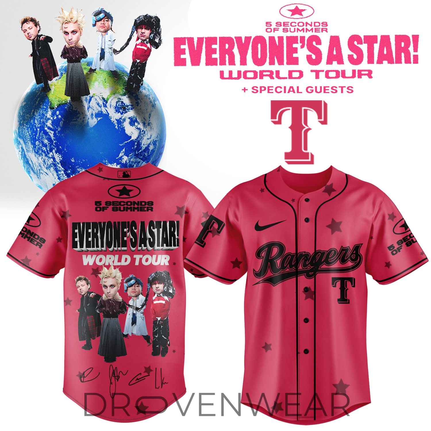 MLB All Teams x 5SOS Everyone’s A Star! World Tour Jersey MLB All Teams x 5SOS Everyone’s A Star! World Tour Jersey