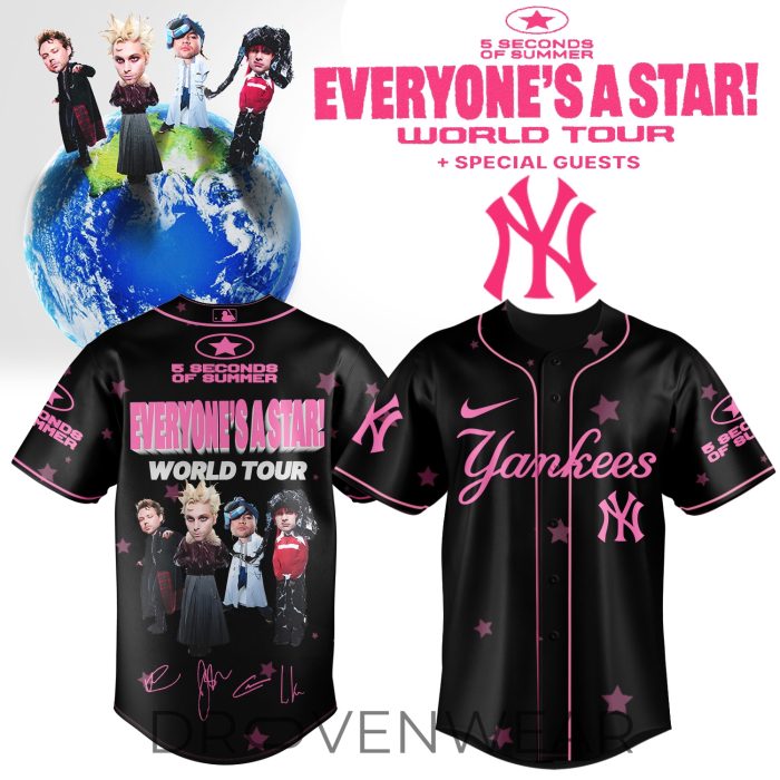 MLB All Teams x 5SOS Everyone’s A Star! World Tour Jersey Ver2 - Image 4