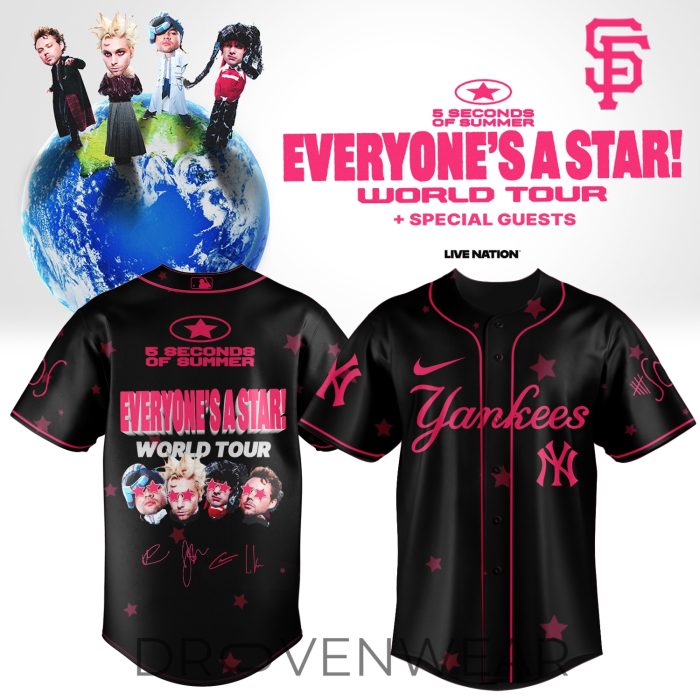 MLB All Teams x 5SOS Everyone’s A Star! World Tour Jersey Ver3 - Image 2