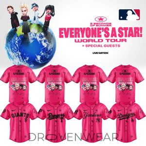 MLB All Teams x 5SOS Everyones A Star World Tour Jersey Ver4 by Drovenwear.com
