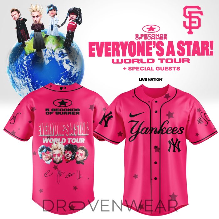 MLB All Teams x 5SOS Everyone’s A Star! World Tour Jersey Ver4 - Image 3
