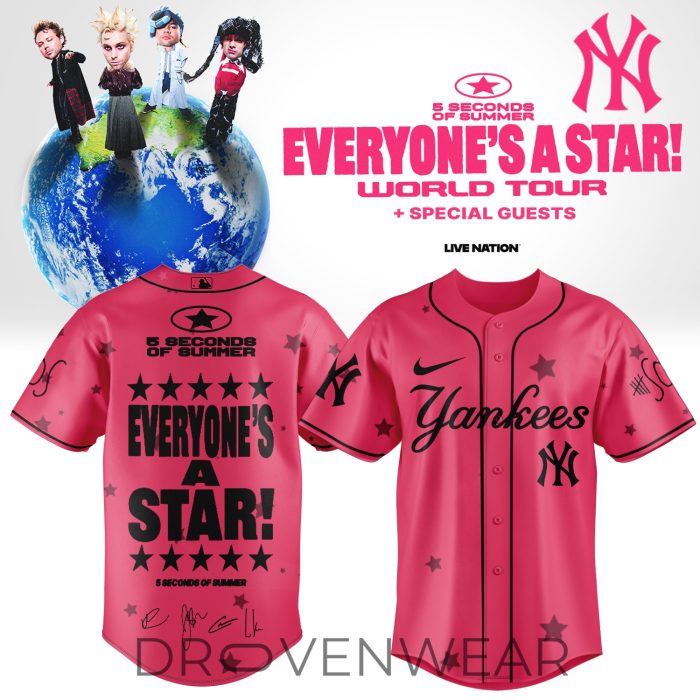 MLB All Teams x 5SOS Everyone’s A Star! World Tour Jersey Ver5 - Image 3