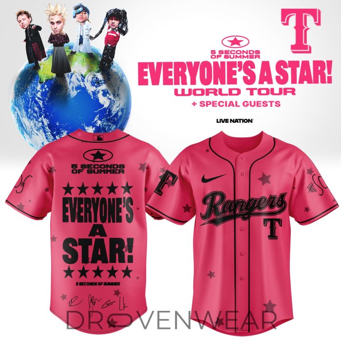 MLB All Teams x 5SOS Everyone’s A Star! World Tour Jersey Ver5 - Image 4