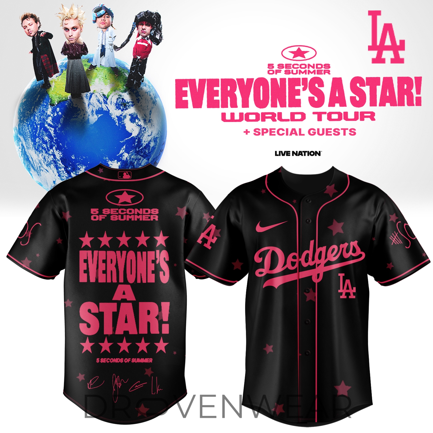MLB All Teams x 5SOS Everyone’s A Star! World Tour Jersey Ver6 MLB All Teams x 5SOS Everyone’s A Star! World Tour Jersey Ver6