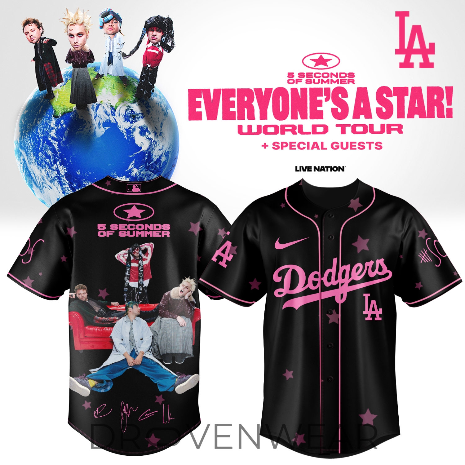 MLB All Teams x 5SOS Everyone’s A Star! World Tour Jersey Ver7 MLB All Teams x 5SOS Everyone’s A Star! World Tour Jersey Ver7