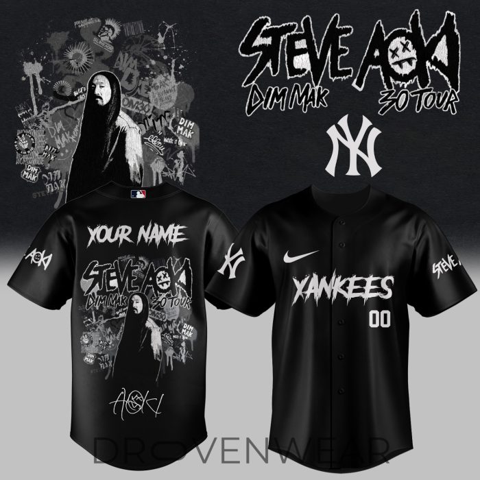 MLB All Teams x DJ Steve Aoki Dim Mak 30 Tour 2026 Custom Jersey - Image 3