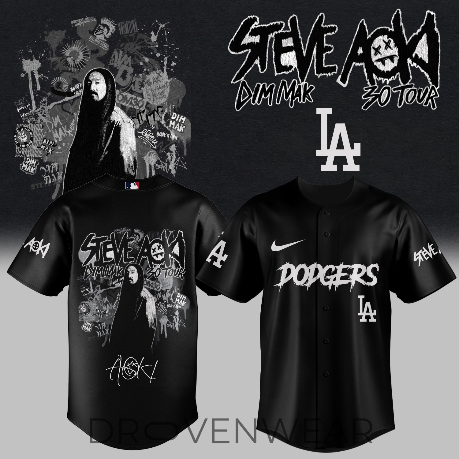 MLB All Teams x DJ Steve Aoki Dim Mak 30 Tour 2026 Limited Edition Jersey MLB All Teams x DJ Steve Aoki Dim Mak 30 Tour 2026 Limited Edition Jersey