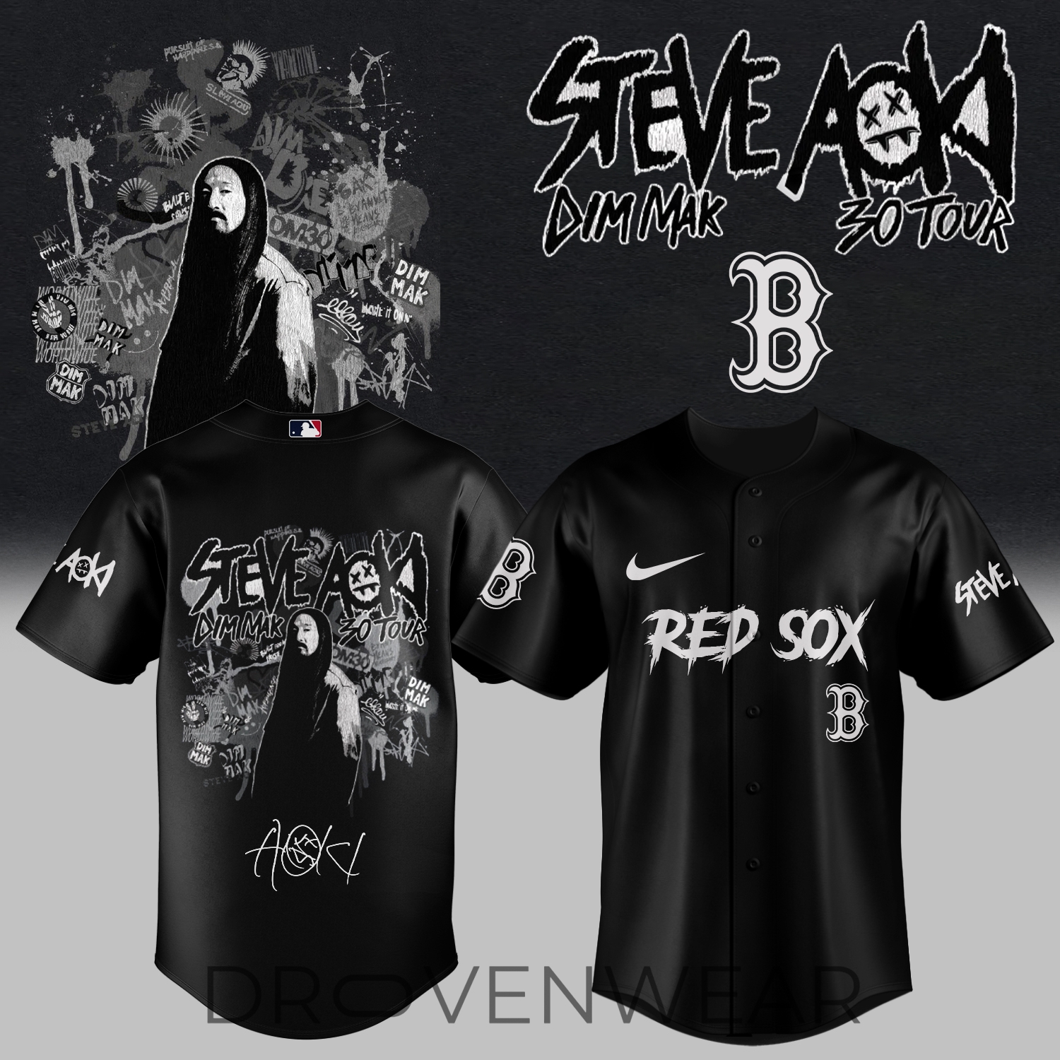 MLB All Teams x DJ Steve Aoki Dim Mak 30 Tour 2026 Limited Edition Jersey MLB All Teams x DJ Steve Aoki Dim Mak 30 Tour 2026 Limited Edition Jersey
