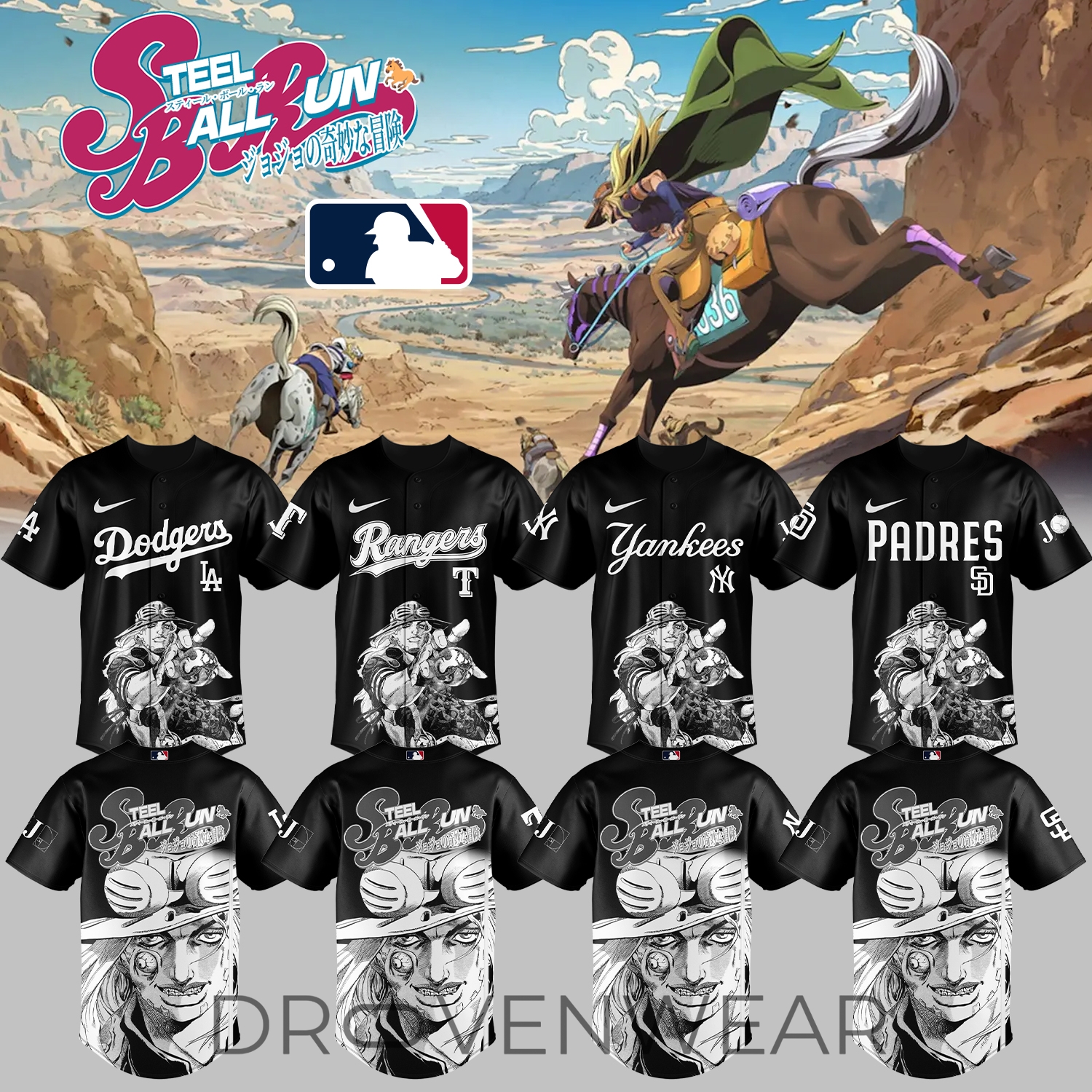 MLB All Teams x Steel Ball Run Limited Jersey Ver4 MLB All Teams x Steel Ball Run Limited Jersey Ver4