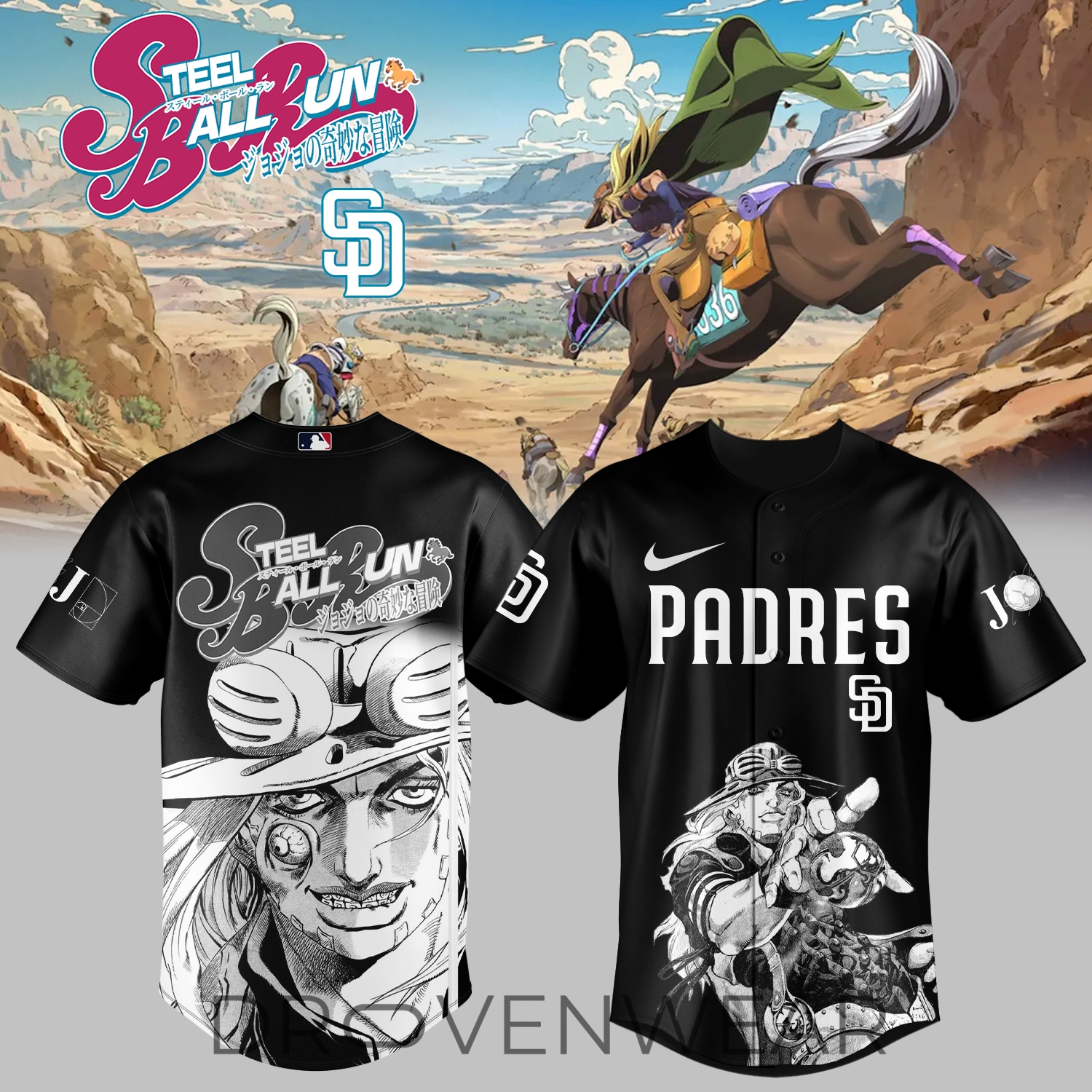 MLB All Teams x Steel Ball Run Limited Jersey Ver4 MLB All Teams x Steel Ball Run Limited Jersey Ver4