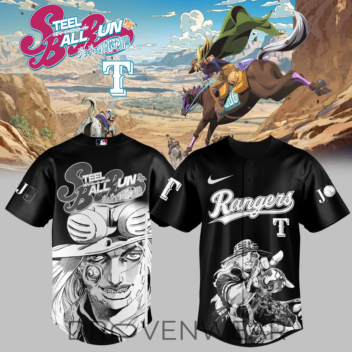 MLB All Teams x Steel Ball Run Limited Jersey Ver4 MLB All Teams x Steel Ball Run Limited Jersey Ver4
