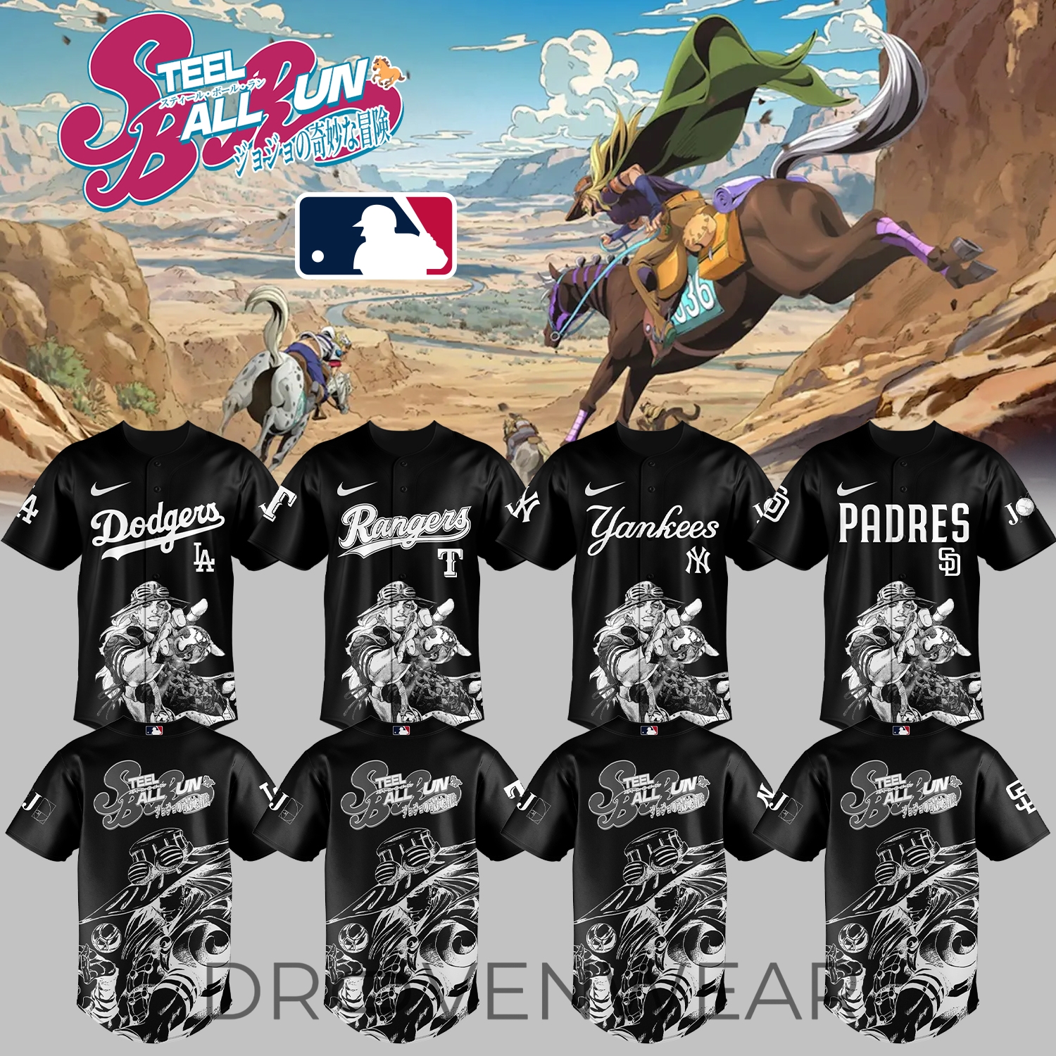 MLB All Teams x Steel Ball Run Limited Jersey Ver5 MLB All Teams x Steel Ball Run Limited Jersey Ver5