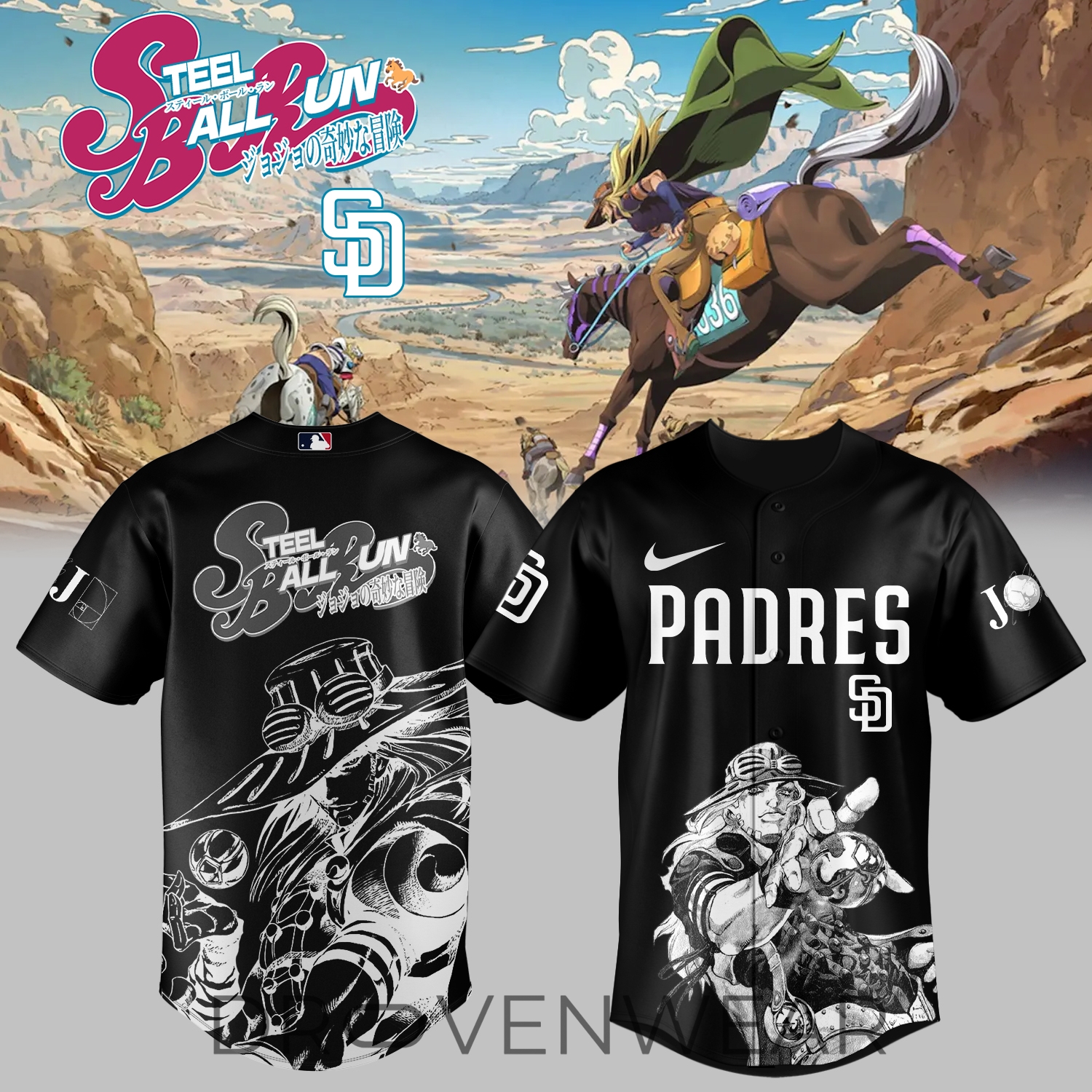 MLB All Teams x Steel Ball Run Limited Jersey Ver5 MLB All Teams x Steel Ball Run Limited Jersey Ver5