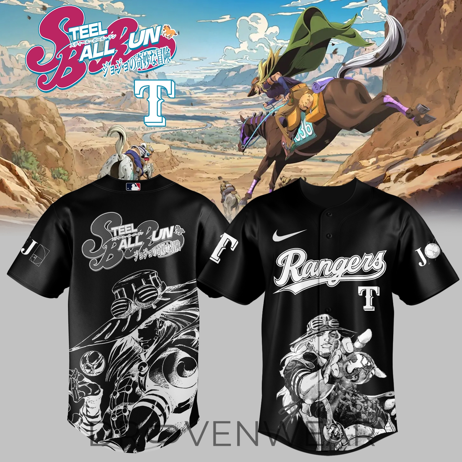 MLB All Teams x Steel Ball Run Limited Jersey Ver5 MLB All Teams x Steel Ball Run Limited Jersey Ver5
