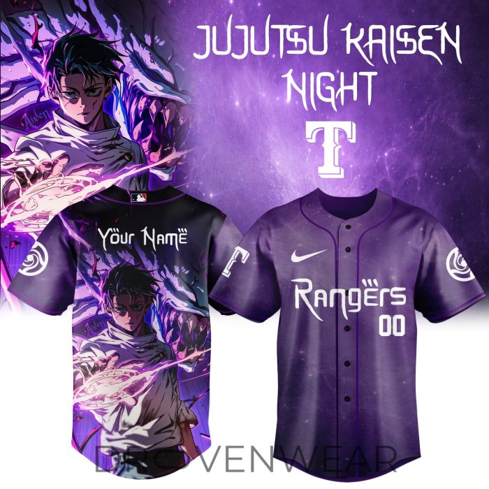 MLB Teams x Jujutsu Kaisen Night 2026 Custom Anime Baseball Jersey Design 1 - Image 4