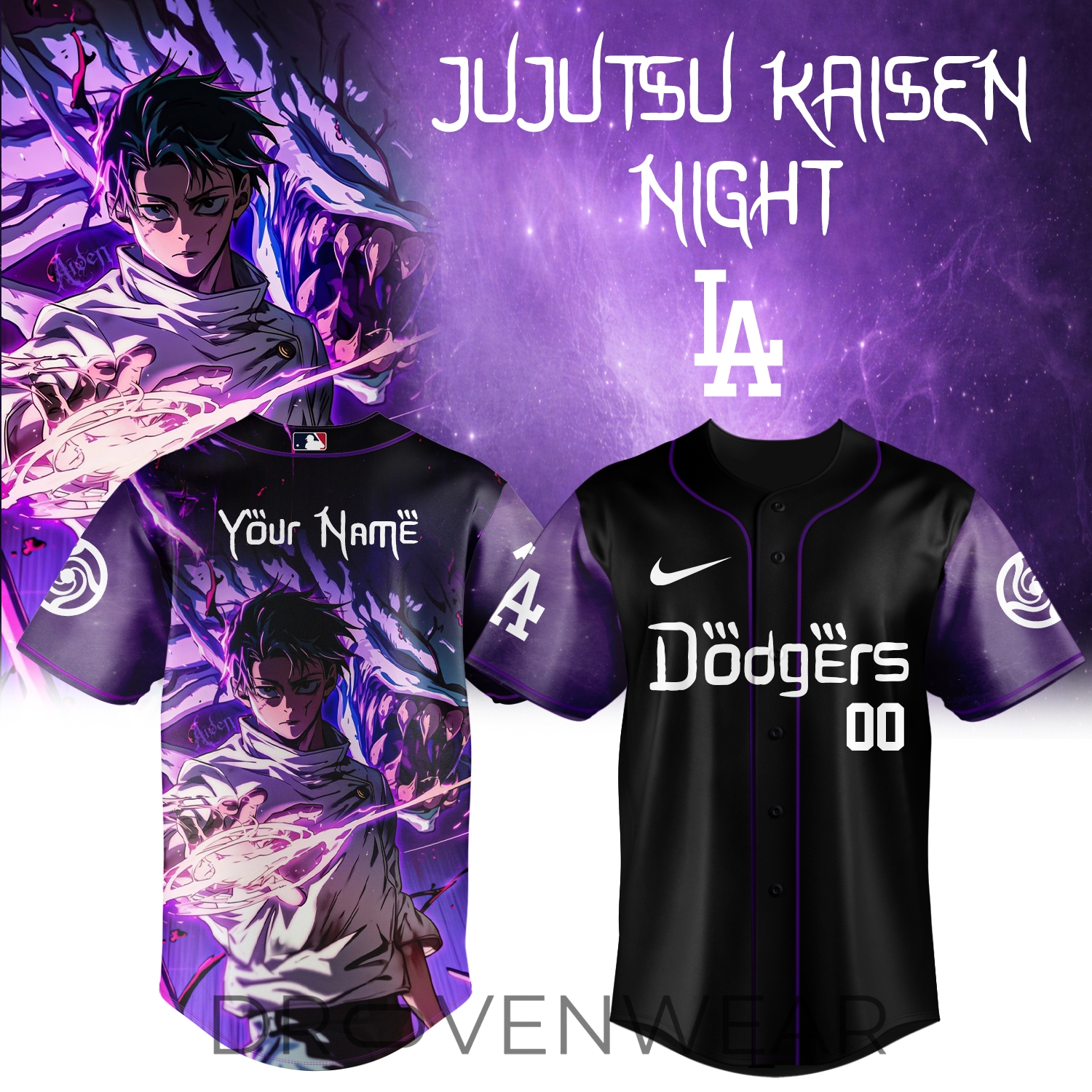 MLB Teams x Jujutsu Kaisen Night 2026 Custom Limited Anime Jersey Design 2 MLB Teams x Jujutsu Kaisen Night 2026 Custom Limited Anime Jersey Design 2