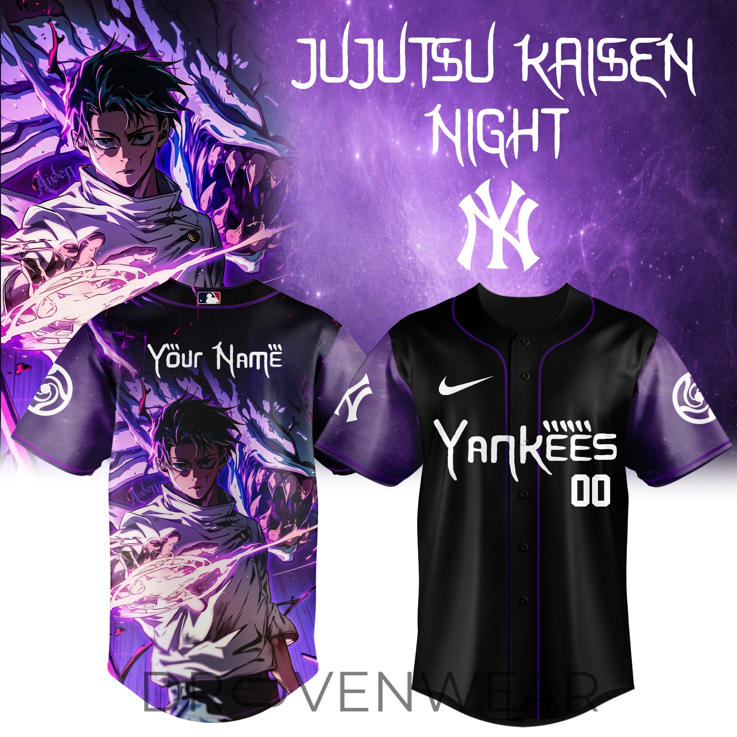 MLB Teams x Jujutsu Kaisen Night 2026 Custom Limited Anime Jersey Design 2 MLB Teams x Jujutsu Kaisen Night 2026 Custom Limited Anime Jersey Design 2