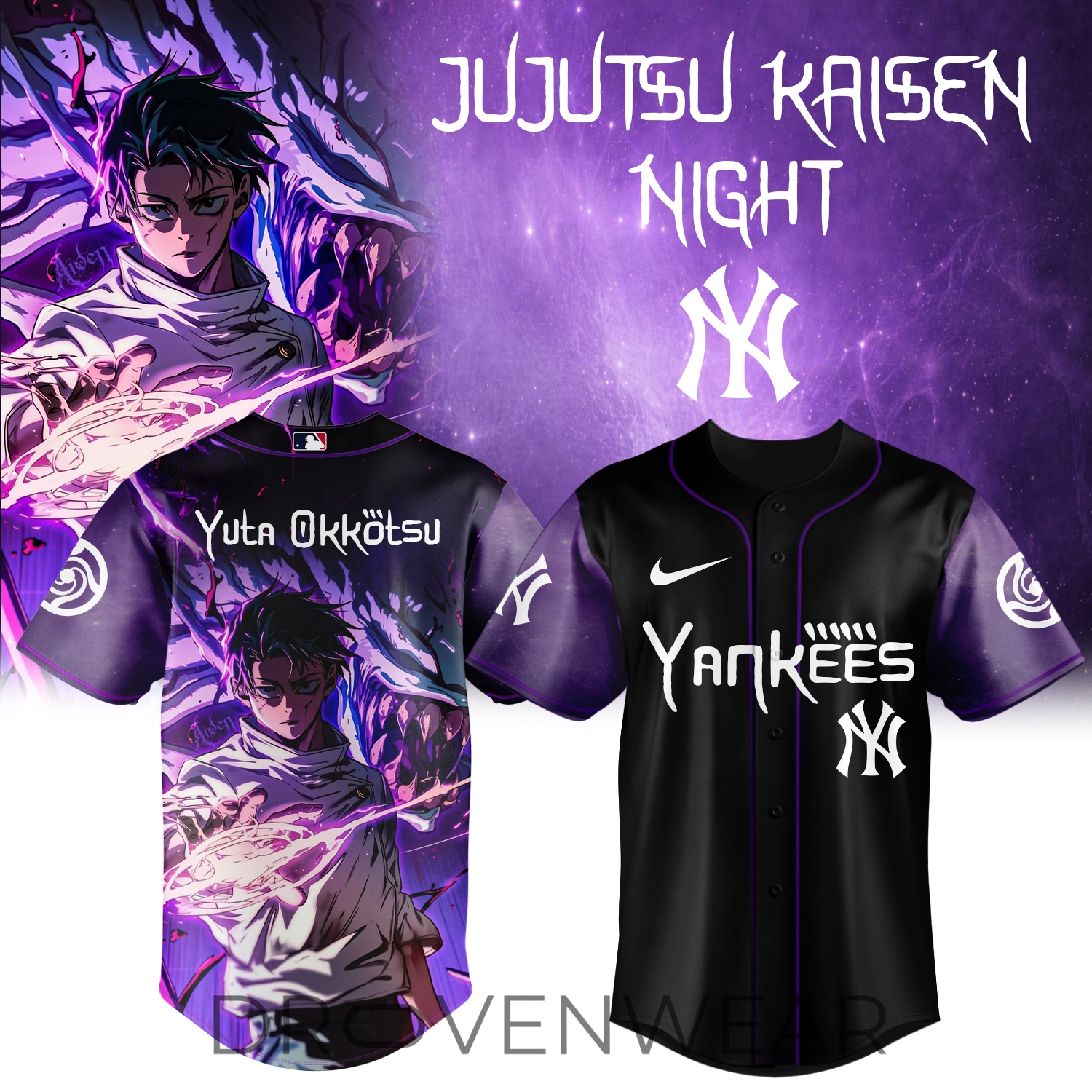 MLB Teams x Jujutsu Kaisen Night 2026 Exclusive Anime Jersey Design 2 MLB Teams x Jujutsu Kaisen Night 2026 Exclusive Anime Jersey Design 2