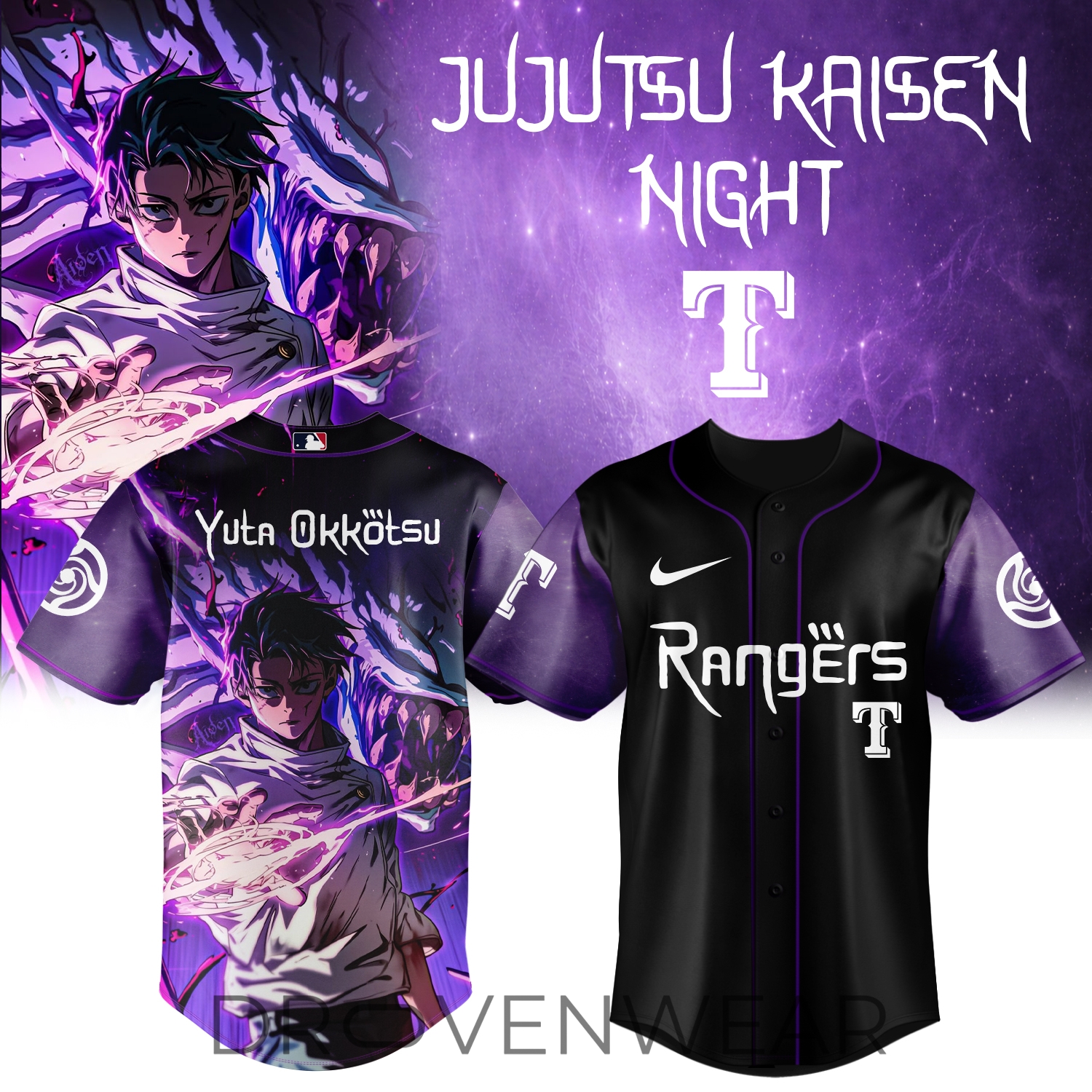 MLB Teams x Jujutsu Kaisen Night 2026 Exclusive Anime Jersey Design 2 MLB Teams x Jujutsu Kaisen Night 2026 Exclusive Anime Jersey Design 2