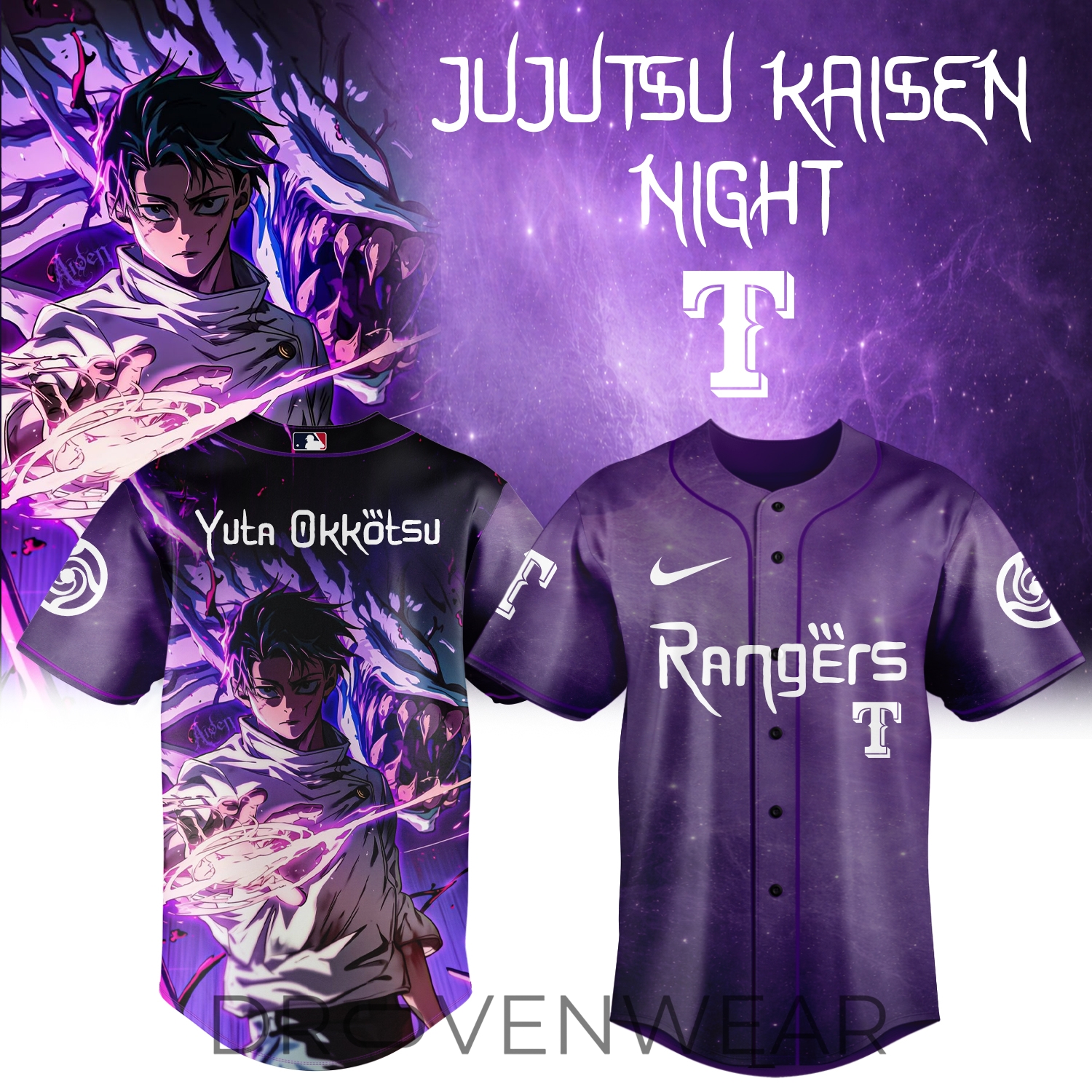 MLB Teams x Jujutsu Kaisen Night 2026 Special Edition Anime Jersey Design 1 MLB Teams x Jujutsu Kaisen Night 2026 Special Edition Anime Jersey Design 1