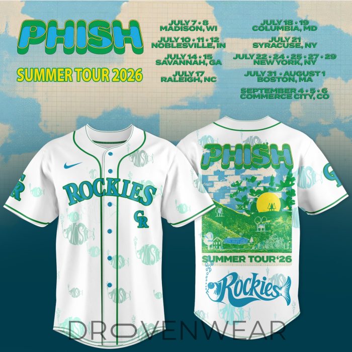 MLB Teams x Phish Summer Tour 2026 Multi-Team Fan Edition Baseball Jersey - Image 5