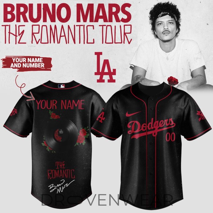 MLB X Bruno Mars ”The Romantic Tour 2026” Limited Edition Signature - Jersey 1 (Custom Name&Number ) - Image 2